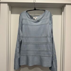 Haven Well Within Light Blue Tunic Sweater ~ Size L